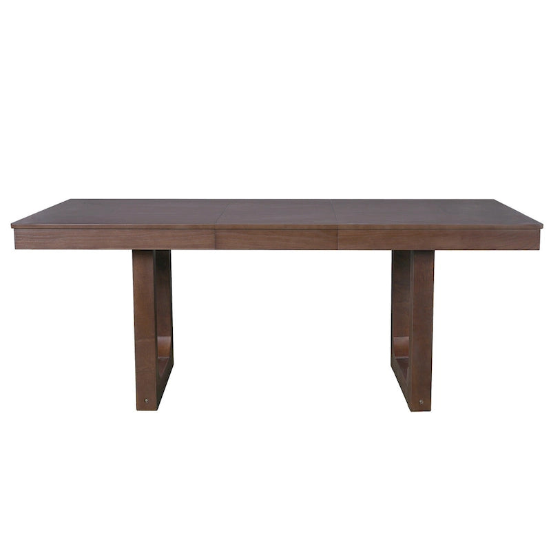 Ensemble de table à manger extensible 5 pièces, table extensible de style campagnard avec rallonge de 45 cm.
