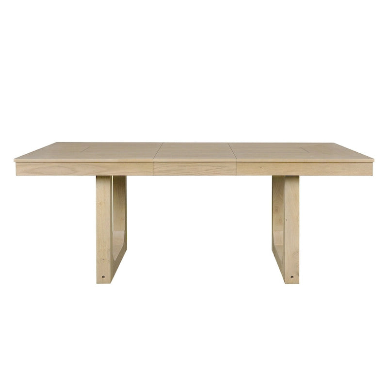 Ensemble de table à manger extensible 5 pièces, table extensible de style campagnard avec rallonge de 45 cm.