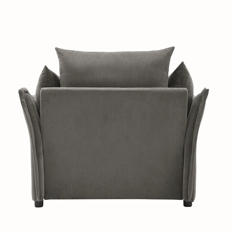Fauteuil lounge surdimensionné en chenille