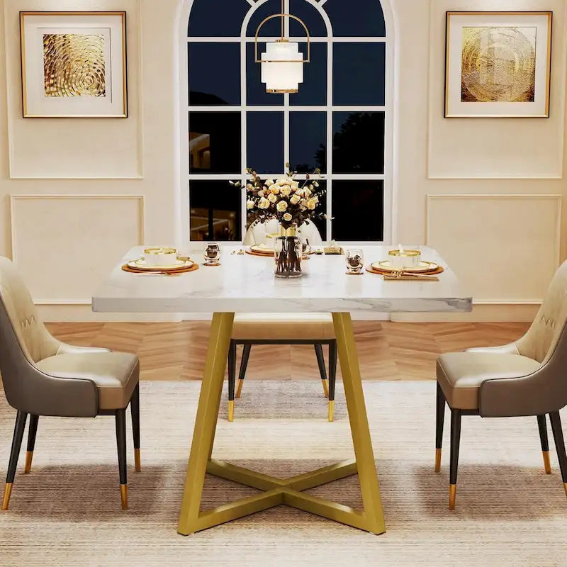 Table de salle à manger carrée de style industriel de 80 cm (31,5 pouces) avec piètement en métal