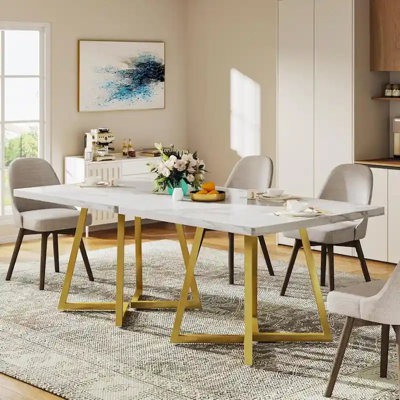 Table de salle à manger carrée de style industriel de 80 cm (31,5 pouces) avec piètement en métal