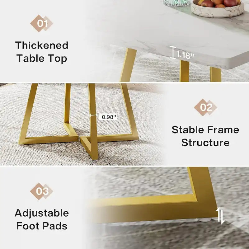 Table de salle à manger carrée de style industriel de 80 cm (31,5 pouces) avec piètement en métal