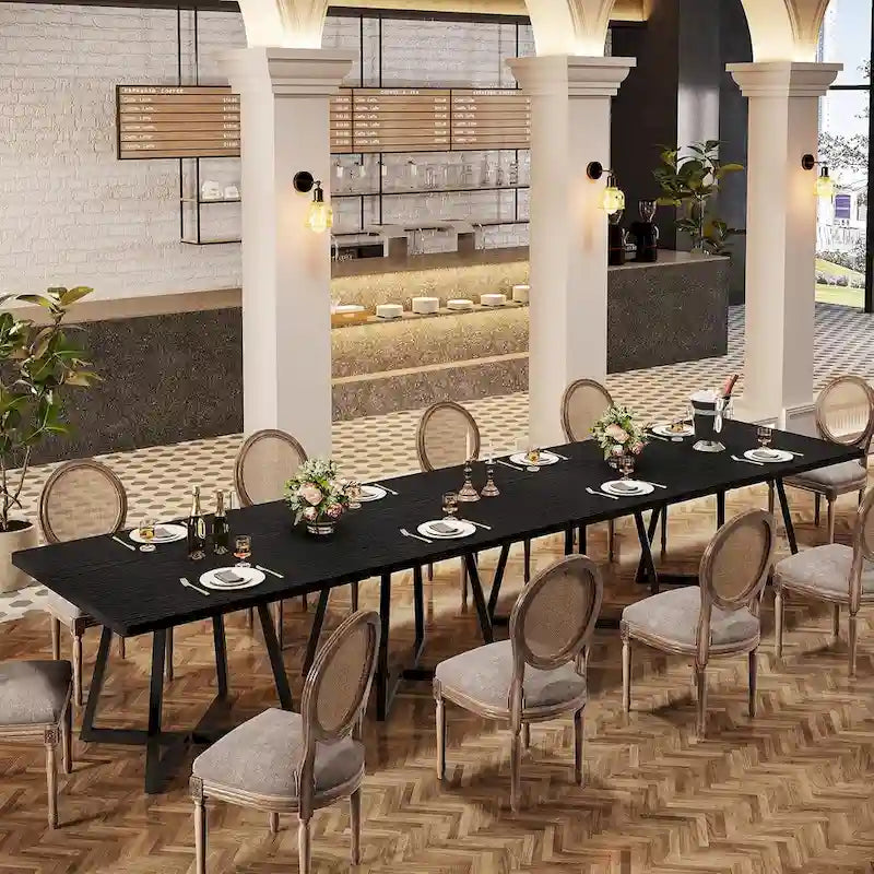 Table de salle à manger carrée de style industriel de 80 cm (31,5 pouces) avec piètement en métal