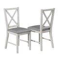 Chaises de salle à manger modernes en bois massif, revêtues de tissu lin