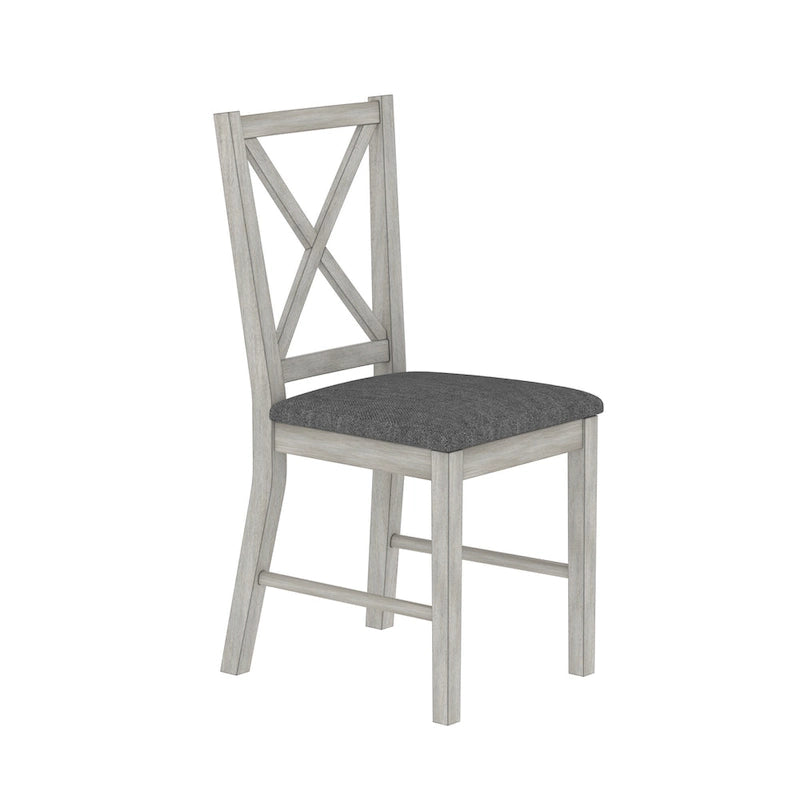 Chaises de salle à manger modernes en bois massif, revêtues de tissu lin