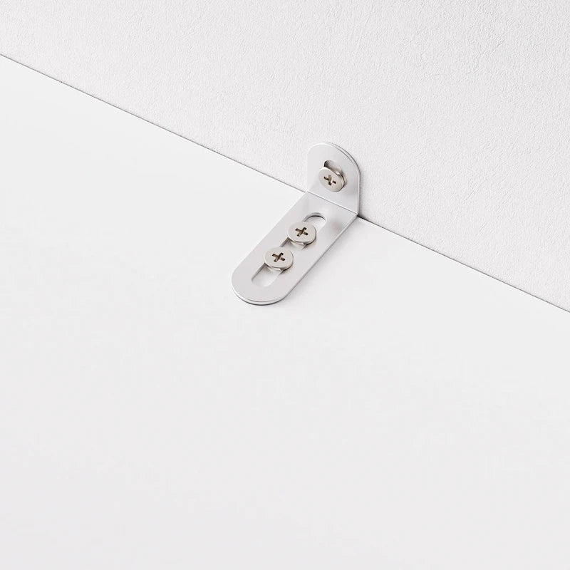 Meuble TV mural blanc de 112,5 pouces avec 13 étagères, 8 tiroirs et 2 placards pour téléviseurs jusqu'à 70 pouces.