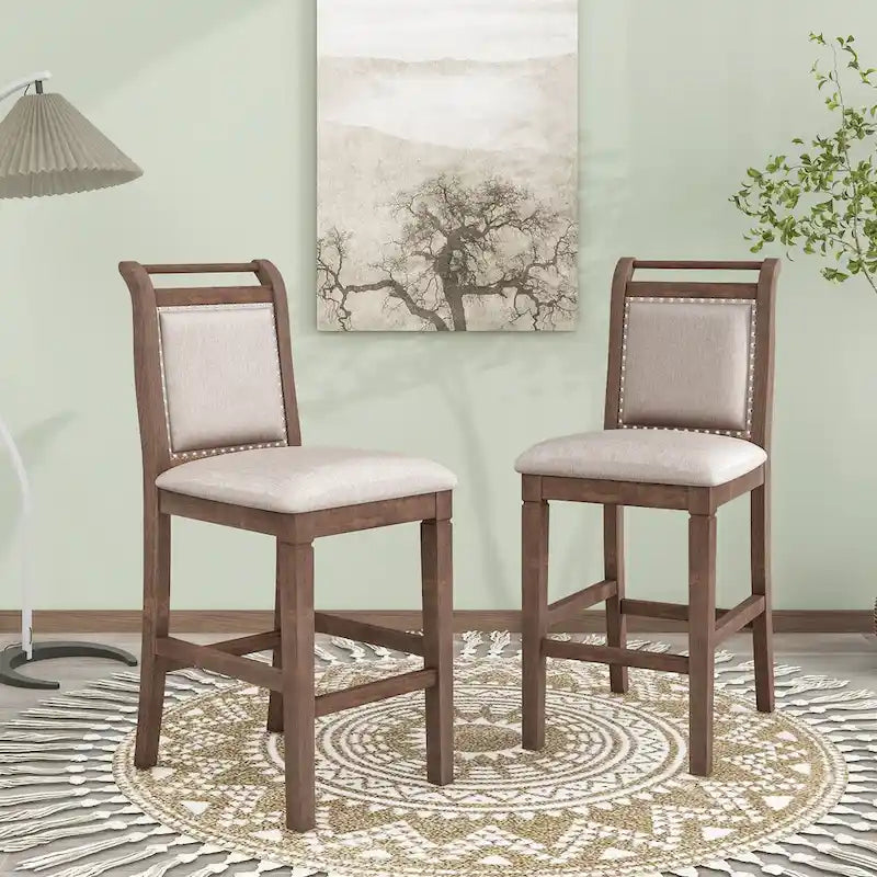 Ensemble de salle à manger rustique 3 pièces avec table à abattant et 2 chaises