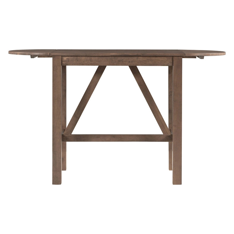 Ensemble de salle à manger rustique 3 pièces avec table à abattant et 2 chaises