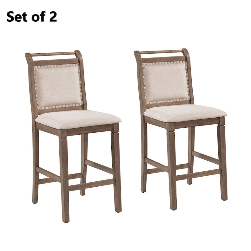 Ensemble de salle à manger rustique 3 pièces avec table à abattant et 2 chaises