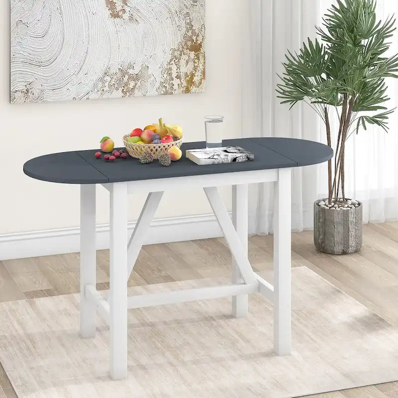 Ensemble de salle à manger rustique 3 pièces avec table à abattant et 2 chaises