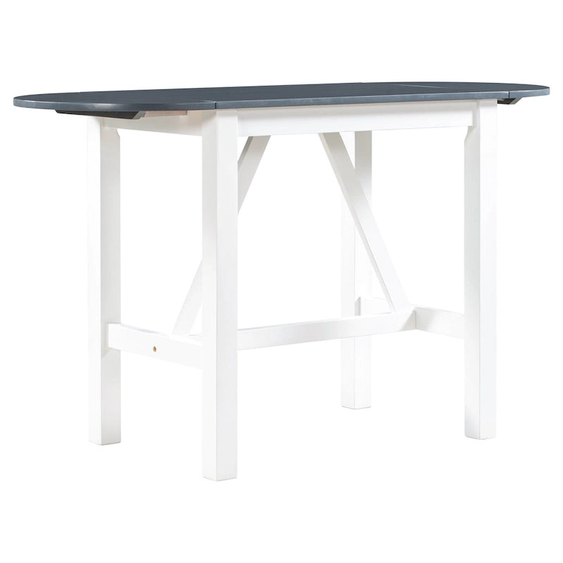 Ensemble de salle à manger rustique 3 pièces avec table à abattant et 2 chaises