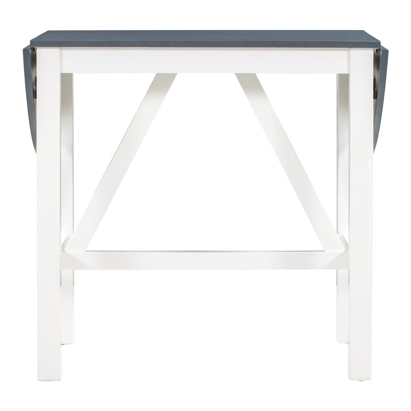 Ensemble de salle à manger rustique 3 pièces avec table à abattant et 2 chaises