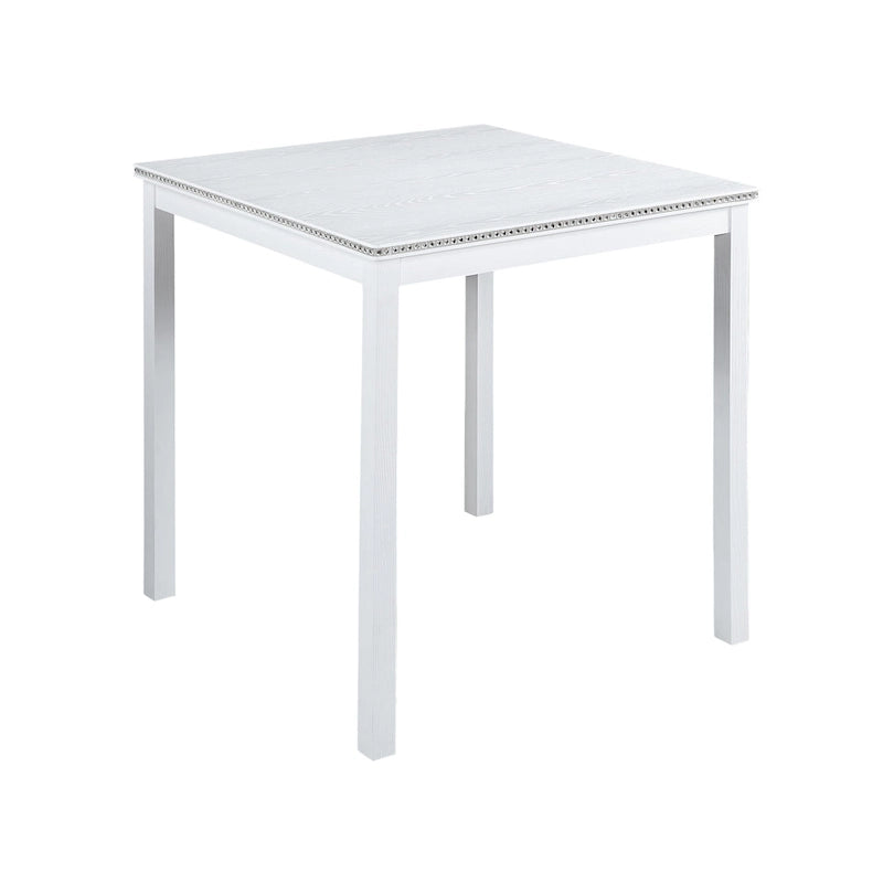 Ensemble de salle à manger moderne 5 pièces avec table carrée haute et 4 chaises rembourrées
