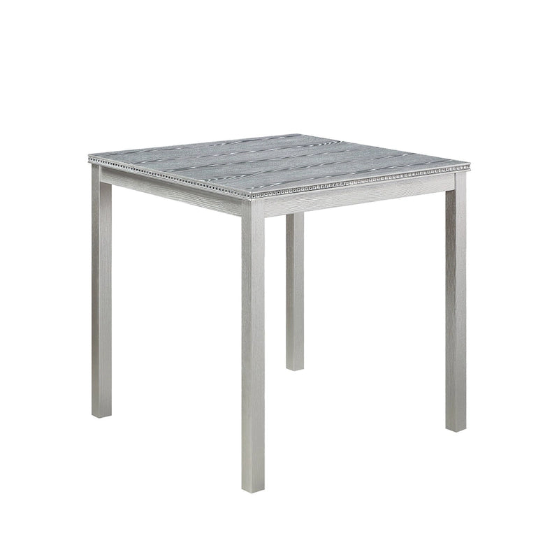 Ensemble de salle à manger moderne 5 pièces avec table carrée haute et 4 chaises rembourrées
