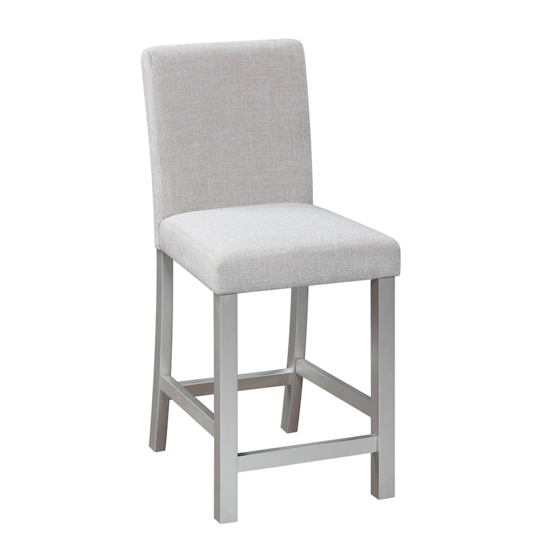 Ensemble de salle à manger moderne 5 pièces avec table carrée haute et 4 chaises rembourrées