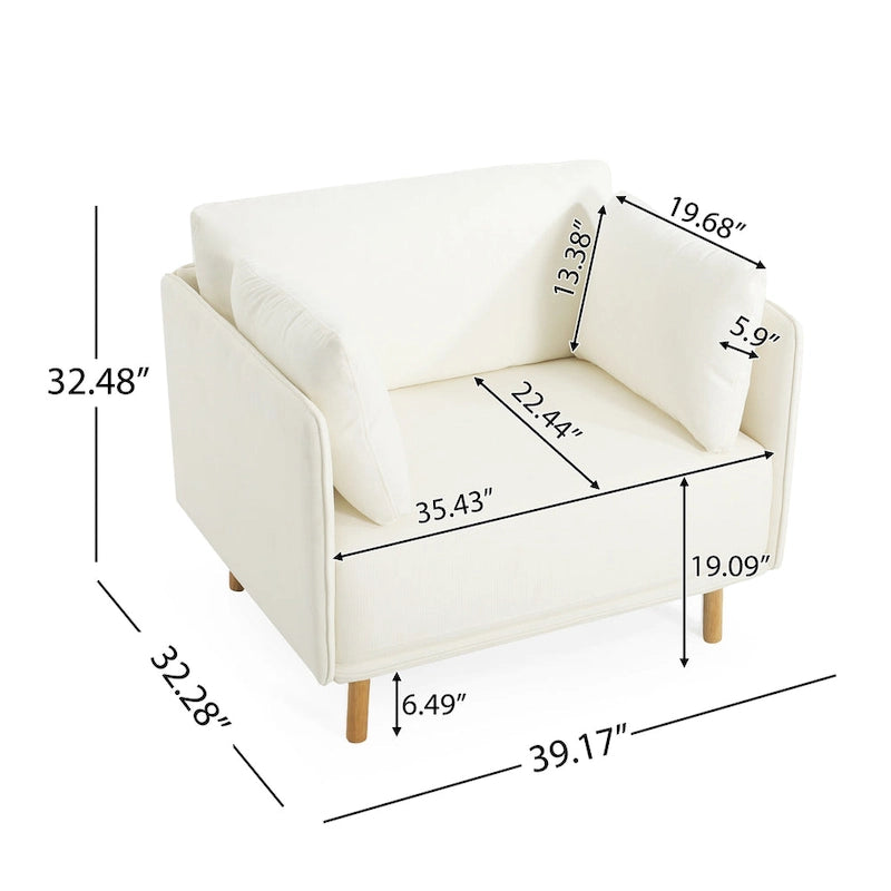 Fauteuil d'appoint rembourré 39,17