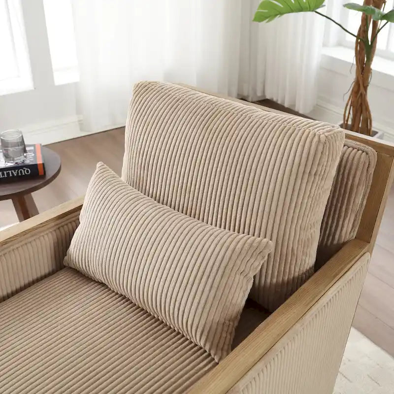 Fauteuil pivotant Camel 26.77 avec cadre en bois dur