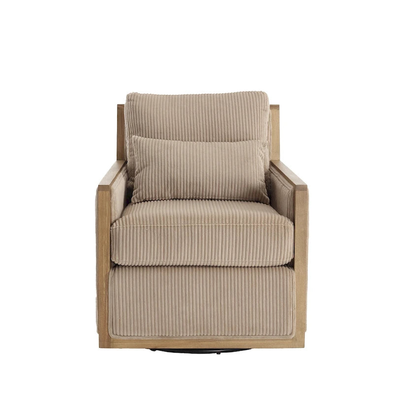 Fauteuil pivotant Camel 26.77 avec cadre en bois dur