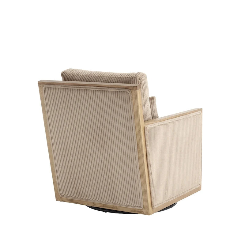 Fauteuil pivotant Camel 26.77 avec cadre en bois dur