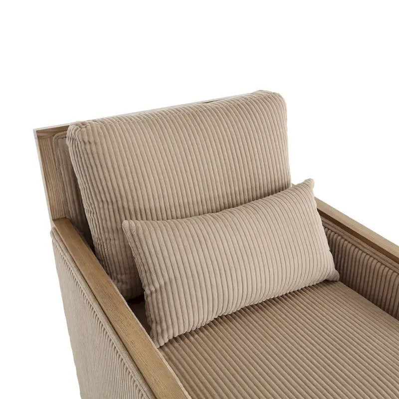 Fauteuil pivotant Camel 26.77 avec cadre en bois dur