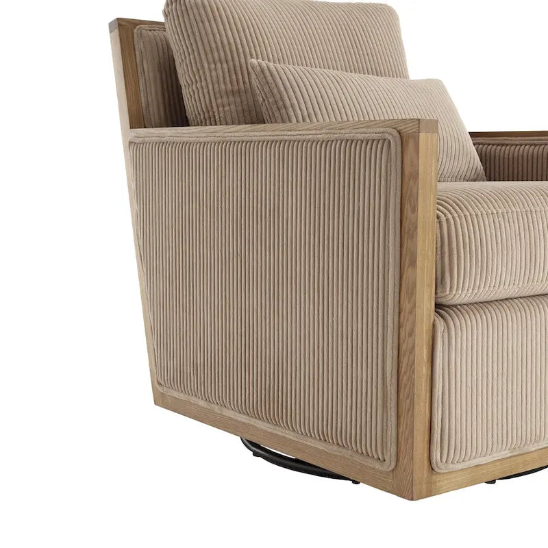 Fauteuil pivotant Camel 26.77 avec cadre en bois dur