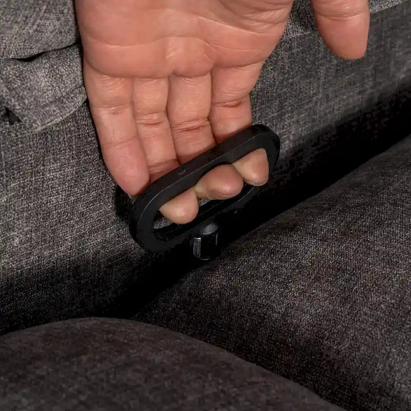 Fauteuil inclinable à bascule surdimensionné gris avec chauffage et port USB