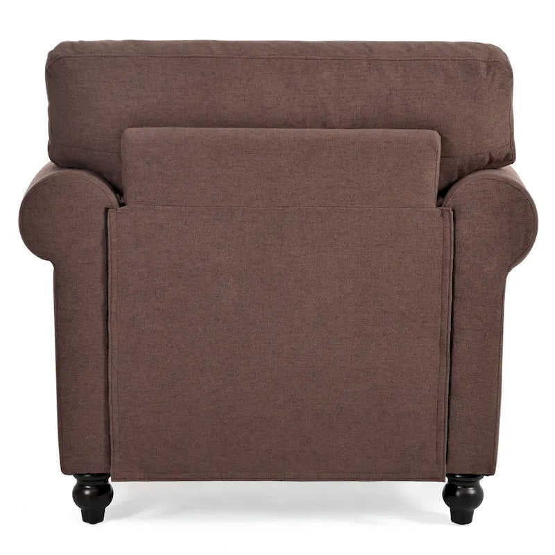 Fauteuil d'appoint marron 37,4 cm avec clous décoratifs