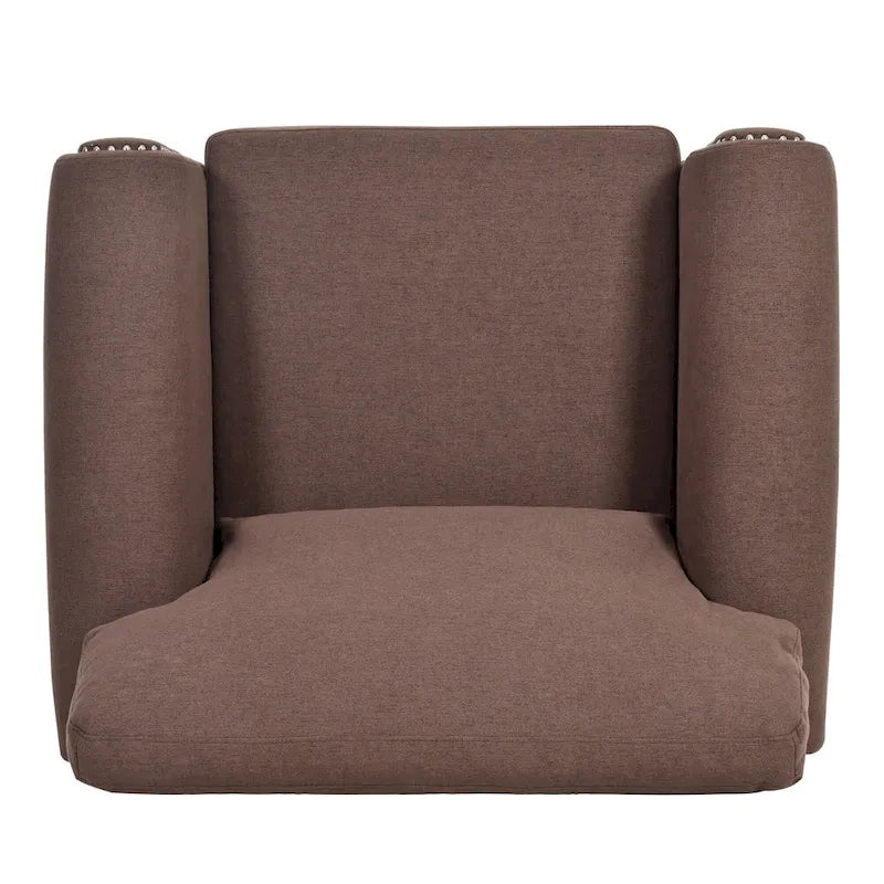 Fauteuil d'appoint marron 37,4 cm avec clous décoratifs