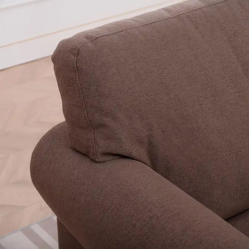 Fauteuil d'appoint marron 37,4 cm avec clous décoratifs