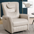Fauteuil inclinable pivotant électrique avec soutien lombaire et cervical, ports de chargement USB et Type-C