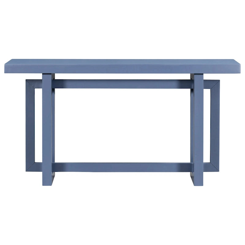 Console moderne en bois massif de 59,1 pouces avec un design de pieds unique pour entrée ou salon