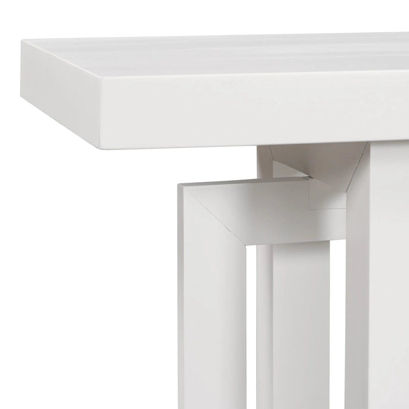 Console moderne en bois massif de 59,1 pouces avec un design de pieds unique pour entrée ou salon
