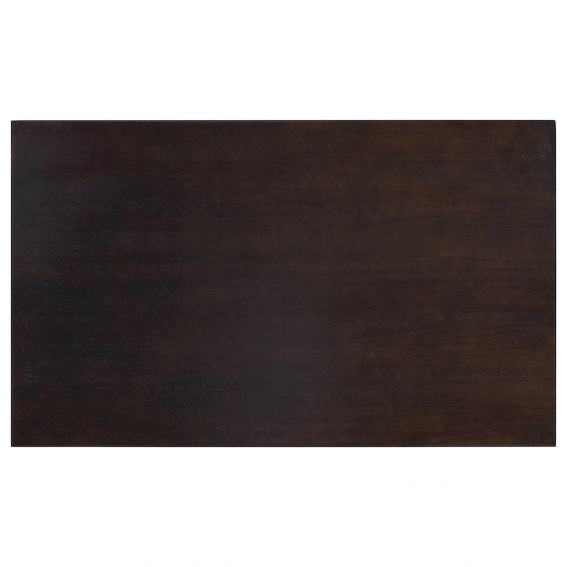 Ensemble de salle à manger rétro expresso 6 pièces en bois avec table rectangulaire et 4 chaises