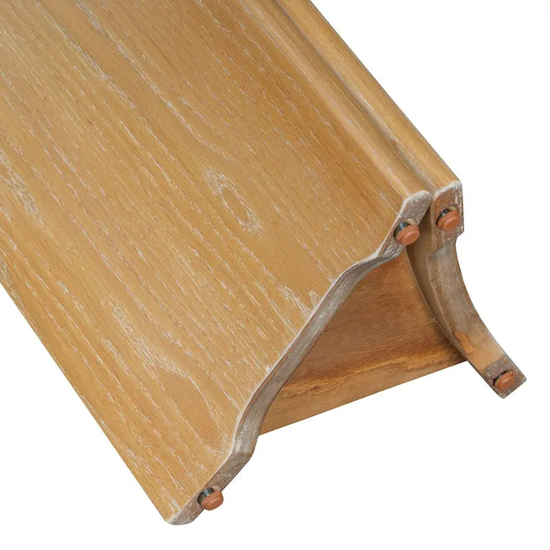 Console de 53,9 cm avec plateau en imitation marbre et piètement en bois