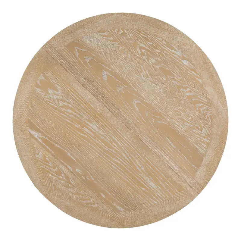 Ensemble de salle à manger en bois 5 pièces avec table ronde extensible et 4 chaises