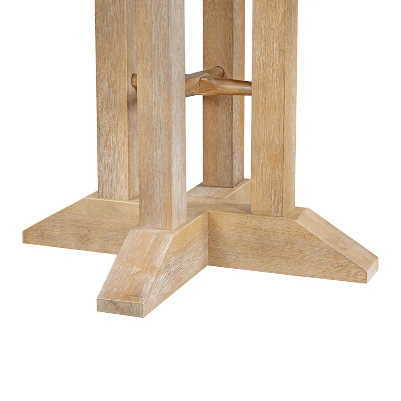 Ensemble de salle à manger en bois 5 pièces avec table ronde extensible et 4 chaises