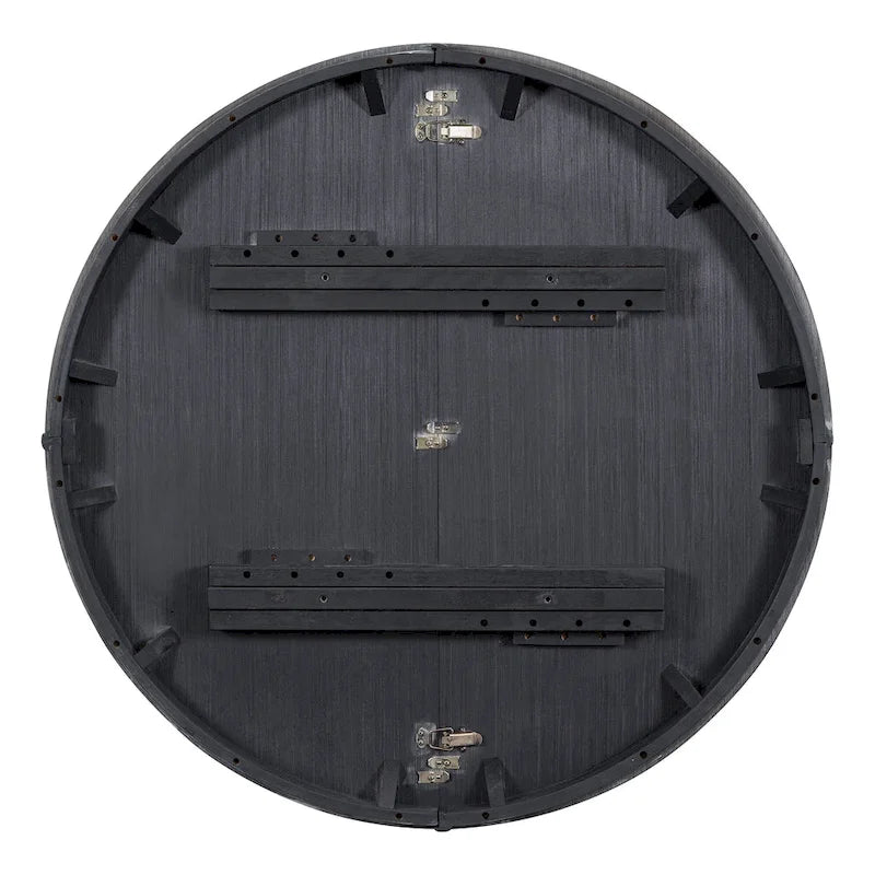 Ensemble de salle à manger en bois 5 pièces avec table ronde extensible et 4 chaises