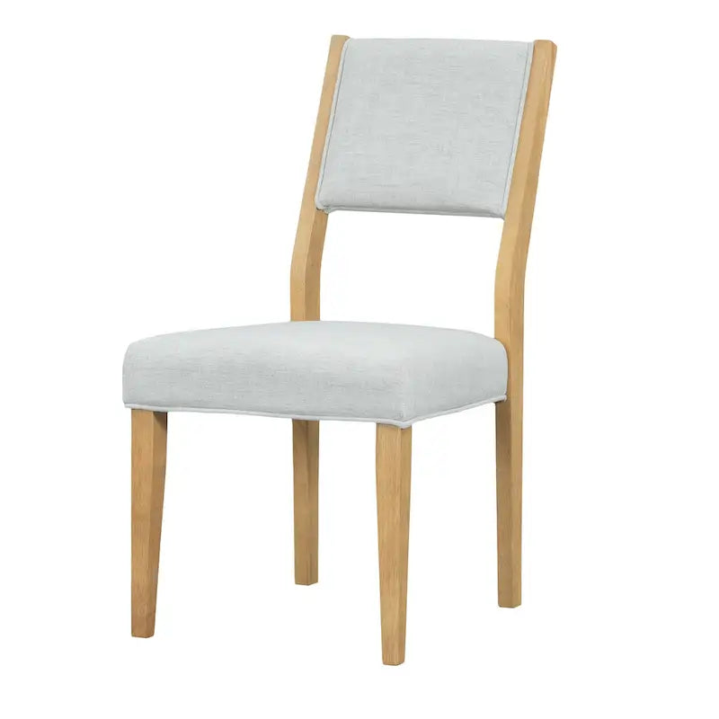 Ensemble de salle à manger extensible en bois de style campagnard, composé de 9 pièces, avec 2 rallonges amovibles et 8 chaises de salle à manger rembourrées.