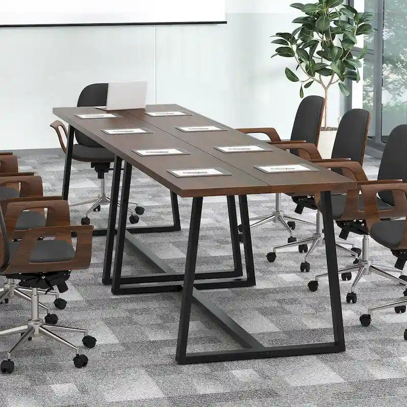 Table de salle à manger Costway 63 pour 4 à 6 personnes, plateau en métal robuste - Voir les détails
