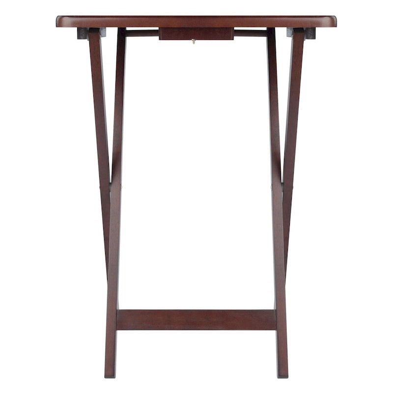 Ensemble de 4 tables basses pliantes individuelles en noyer antique riche 25,75