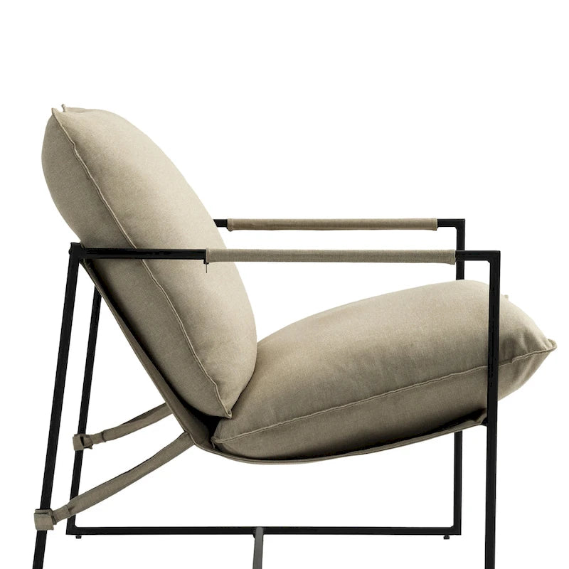 Fauteuil d'appoint à structure métallique, fauteuil suspendu avec coussin de sac