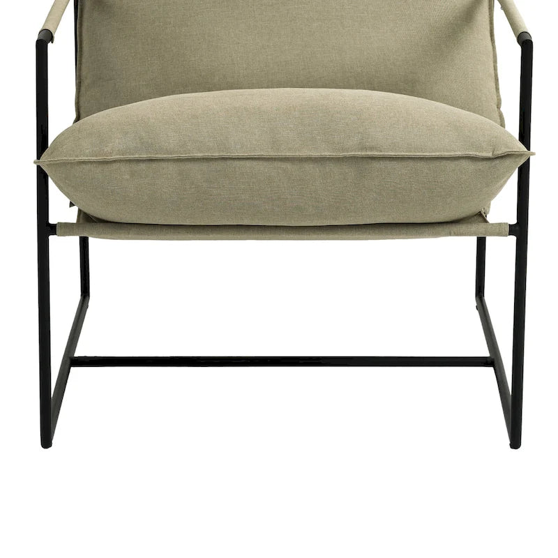 Fauteuil d'appoint à structure métallique, fauteuil suspendu avec coussin de sac
