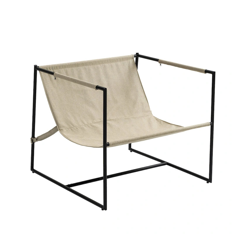 Fauteuil d'appoint à structure métallique, fauteuil suspendu avec coussin de sac