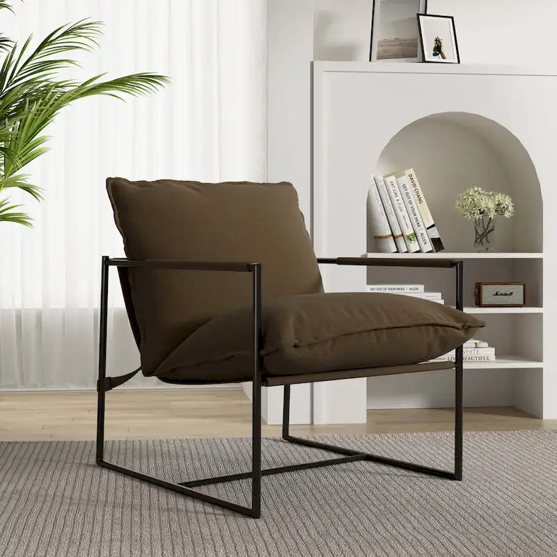 Fauteuil d'appoint à structure métallique, fauteuil suspendu avec coussin de sac