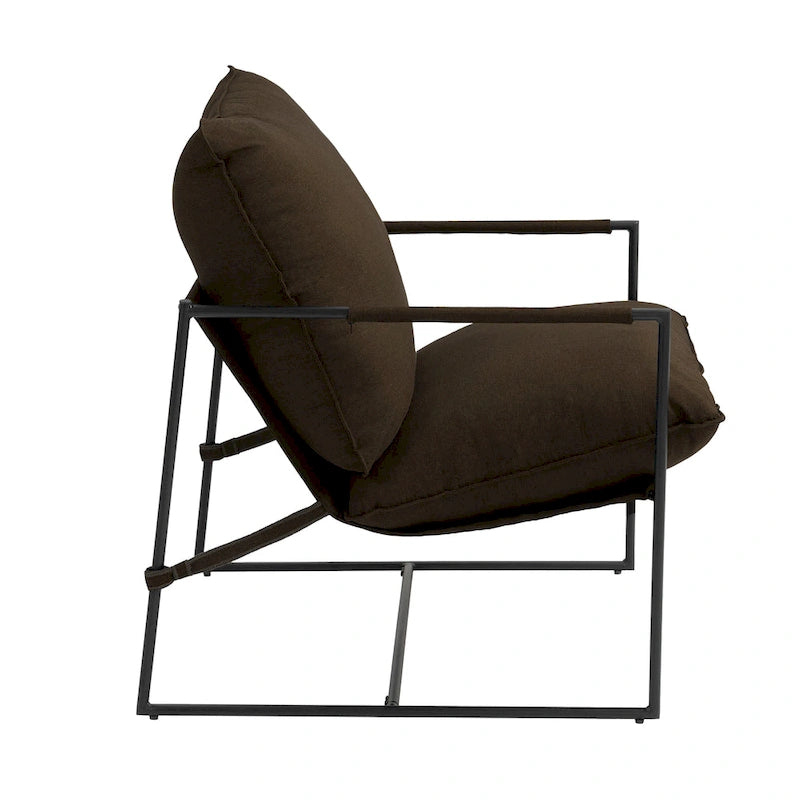 Fauteuil d'appoint à structure métallique, fauteuil suspendu avec coussin de sac