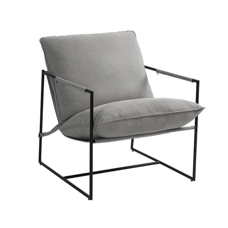 Fauteuil d'appoint à structure métallique, fauteuil suspendu avec coussin de sac