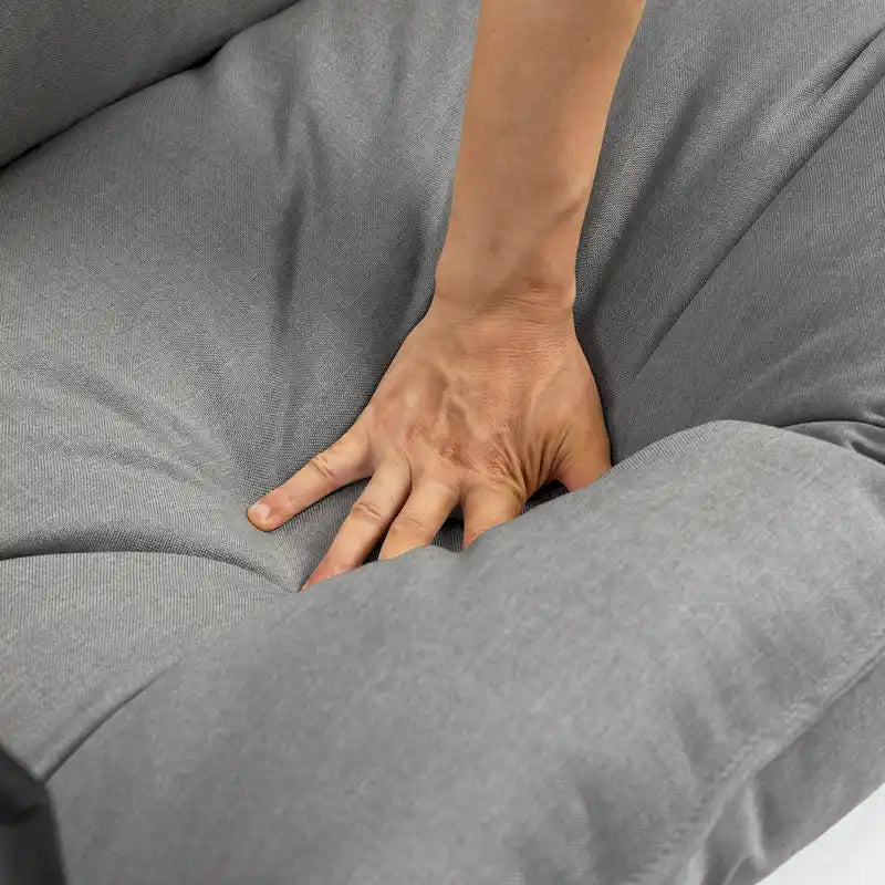 Fauteuil d'appoint à structure métallique, fauteuil suspendu avec coussin de sac