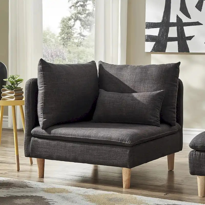 Fauteuil d'angle modulaire Malina style milieu du siècle par iNSPIRE Q Modern
