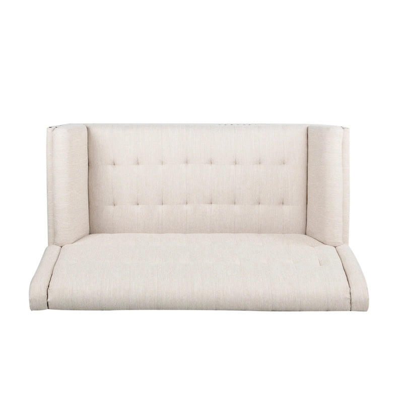 Canapé en tissu Braymer style moderne du milieu du siècle avec garniture cloutée par Christopher Knight Home