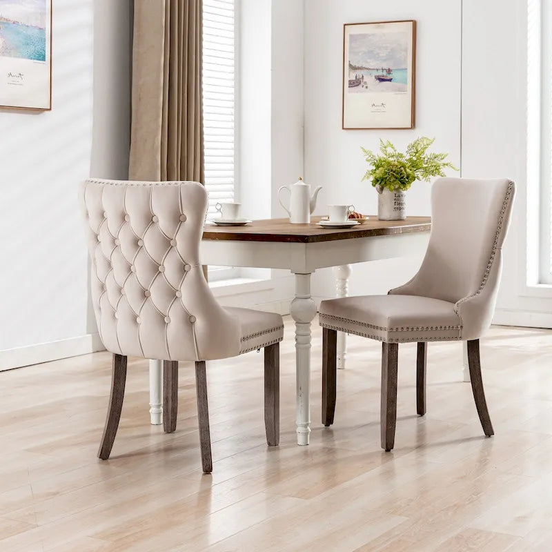 Chaise de salle à manger rembourrée à oreilles A&amp;A Furniture
